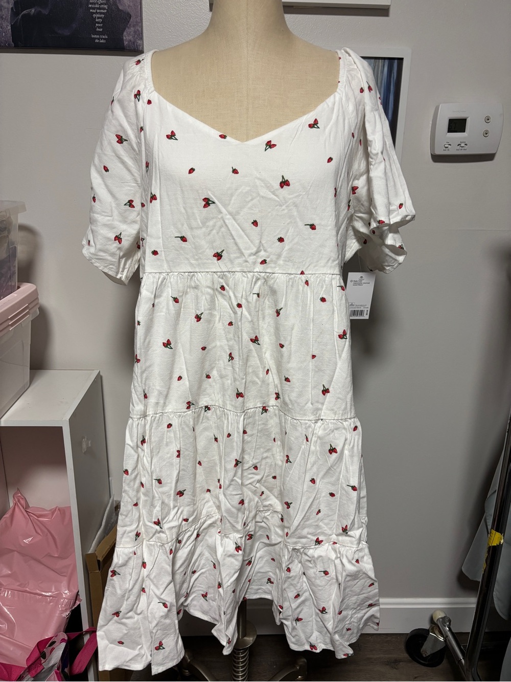 Strawberry printed dress